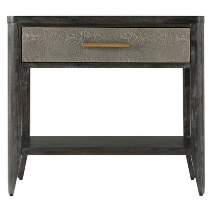 Theodore Alexander York Large Bed Side Table - Rowan/Brass