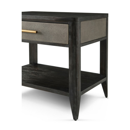 Theodore Alexander York Large Bed Side Table - Rowan/Brass