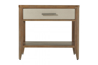 Theodore Alexander™ York Bedside Table - Mangrove and Nickel Finish W 28 x D 18 x H 25