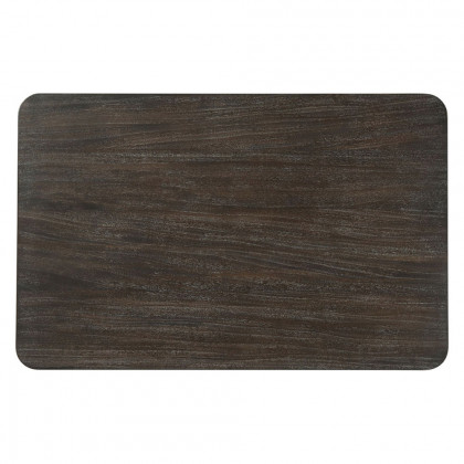 Theodore Alexander Riley Side Table - Rowan Finish/Komodo Leather