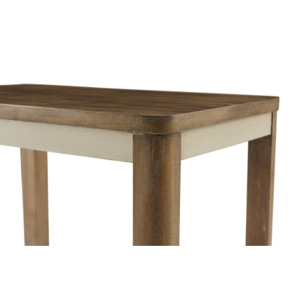 Theodore Alexander Riley Side Table - Mangrove Finish/Komodo Leather