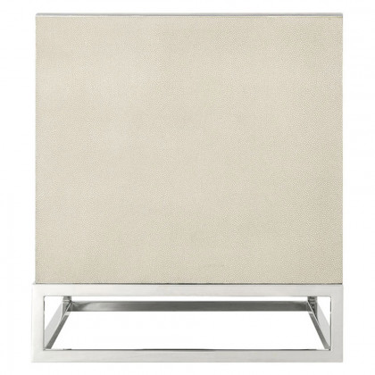 Theodore Alexander Blain Nightstand - Shagreen/Nickel