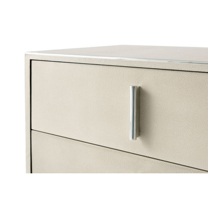 Theodore Alexander Blain Nightstand - Shagreen/Nickel