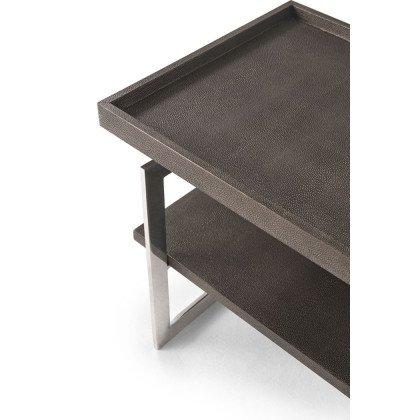 Theodore Alexander Landry Side Table - Tempest/Nickel