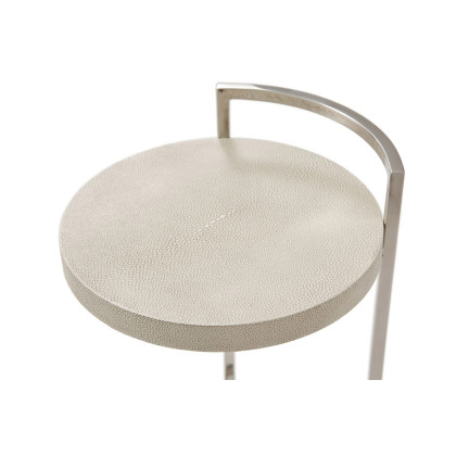 Theodore Alexander Alistair Accent Table - Overcast/Nickel