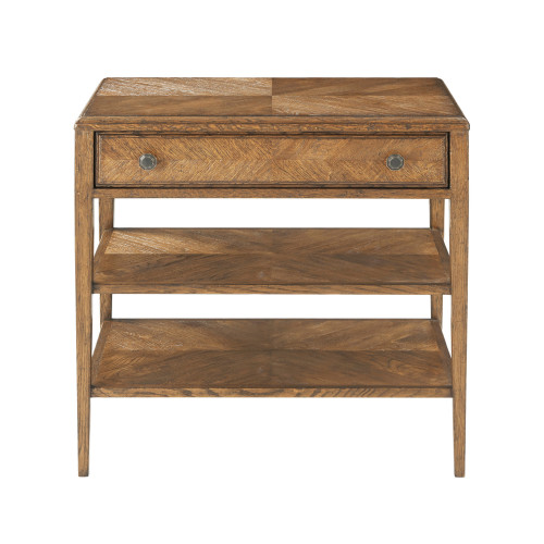 Theodore Alexander Nova 2-Tier/1-Drawer Nightstand - Dawn