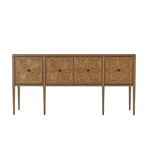 Theodore Alexander Nova 4-Door Rectangular Credenza - Dawn