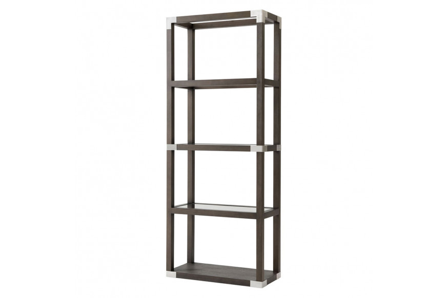 Theodore Alexander™ Drewry Shelving Etagère - Anice and Nickel Finish