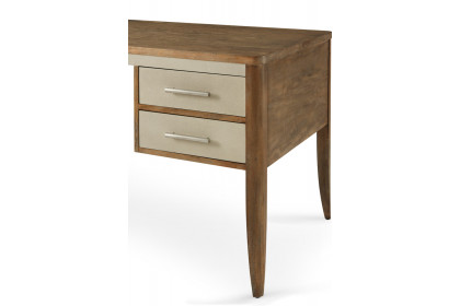 Theodore Alexander™ Fitzgerald Writing Table - Mangrove, Overcast and Nickel Finish