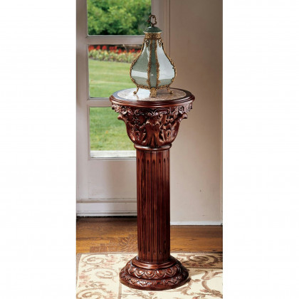 Toscano Imperia Large Inlaid Column - Cherry, Marble