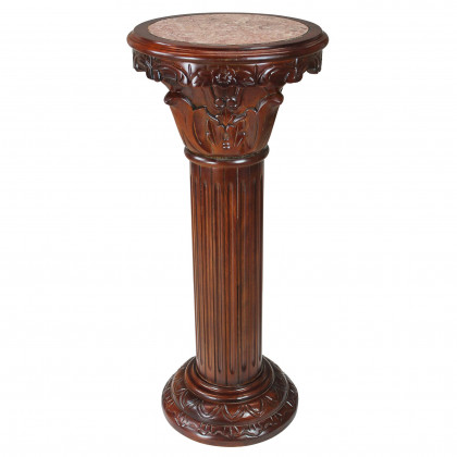 Toscano Imperia Large Inlaid Column - Cherry, Marble