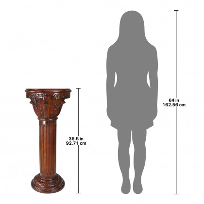 Toscano Imperia Large Inlaid Column - Cherry, Marble