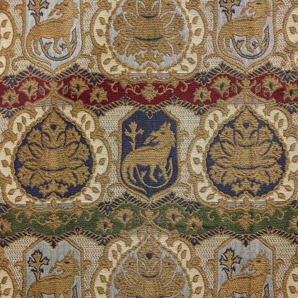 Toscano The Lord Raffles Lion Throne Chair - Fabric