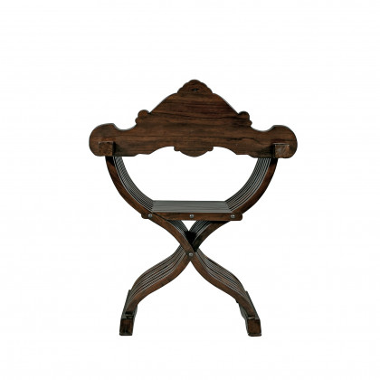 Toscano - The Savonarola Chair in Cherry, Mahogany