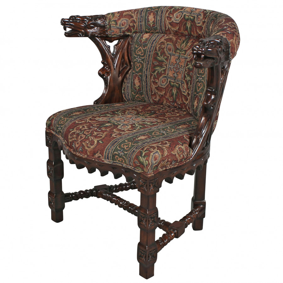Toscano - Kingsman Manor Dragon Chair in Cherry, Mahogany