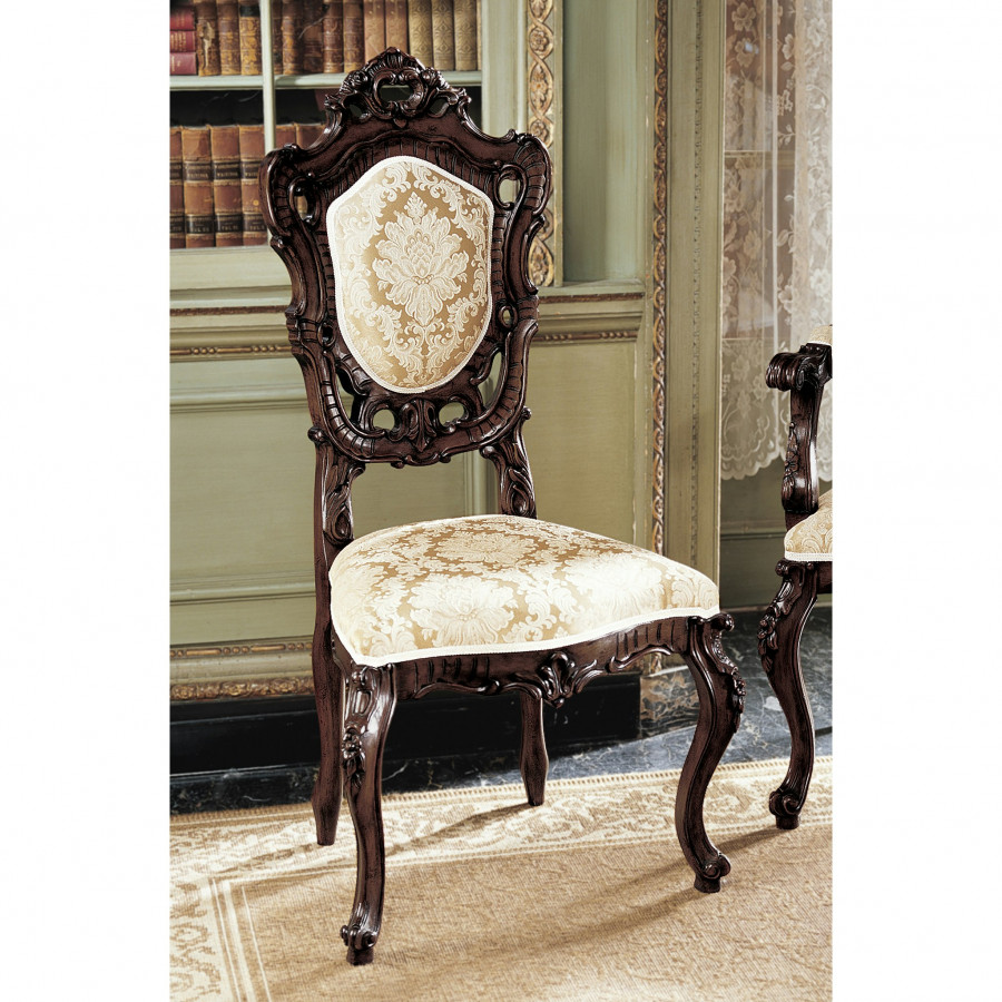 Toscano - Toulon French Rococo Side Chair in Mahogany