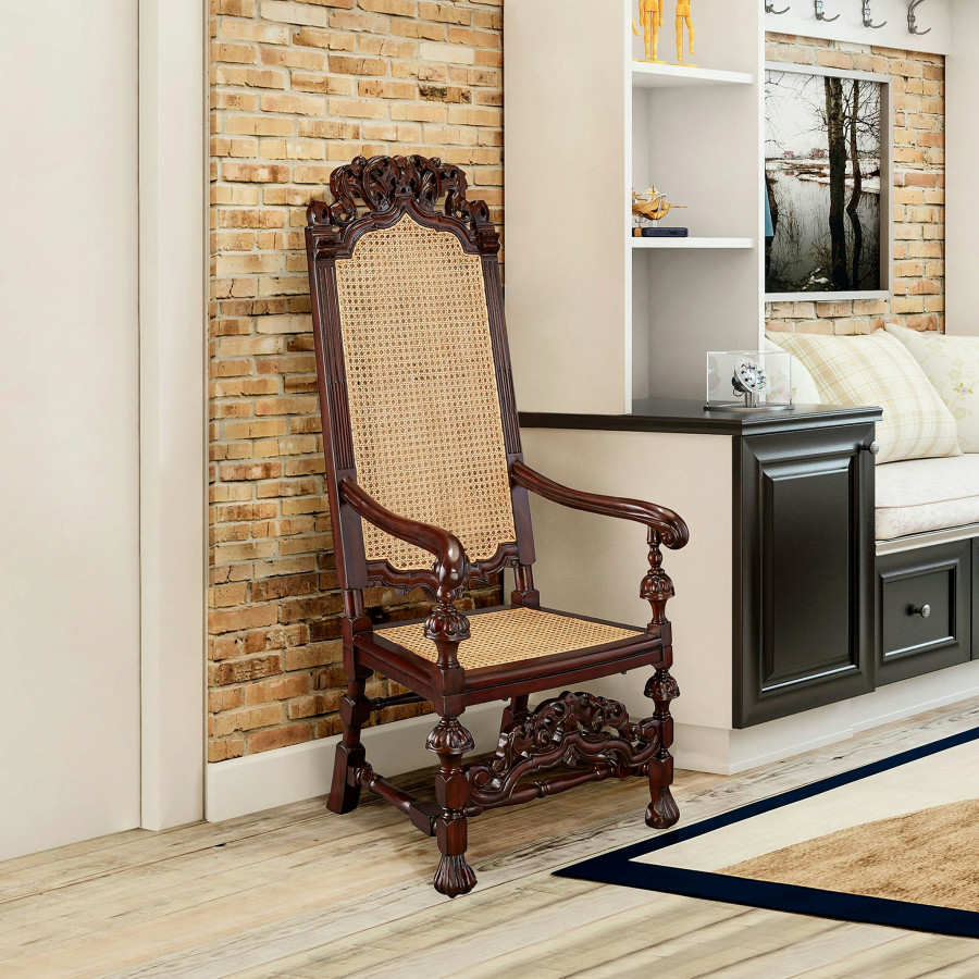 Toscano - William and Mary Armchair in Mahogany