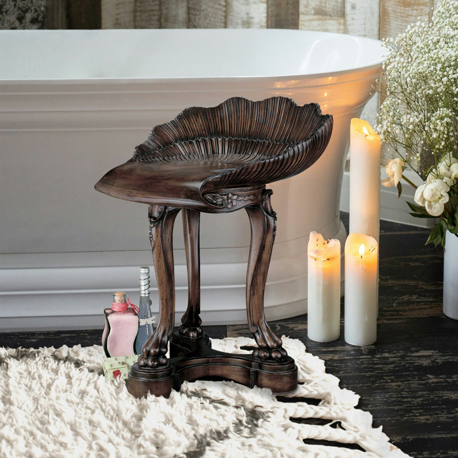 Toscano - Louis XV-Style Shell Seat in Cherry, Mahogany
