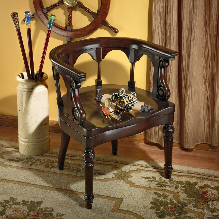 Toscano - Prince Regent Captain Chair in Walnut, Mahogany