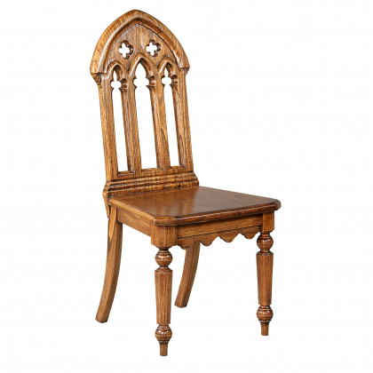 Toscano - The Abbey Gothic Revival Chair in Walnut, Mahogany