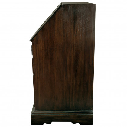 Toscano - Carved Unicorn Drop-Front Writing Desk in Cherry, Mahogany