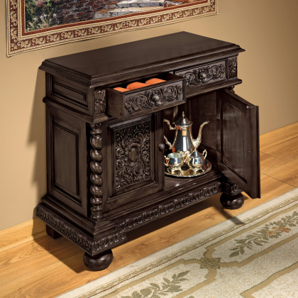 Toscano - Acadia Barley Twist Gothic Buffet Table in Walnut, Mahogany