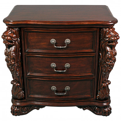Toscano - Lord Raffles Lion Occasional Table in Walnut, Mahogany