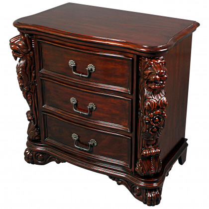 Toscano - Lord Raffles Lion Occasional Table in Walnut, Mahogany