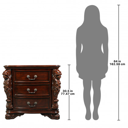 Toscano - Lord Raffles Lion Occasional Table in Walnut, Mahogany