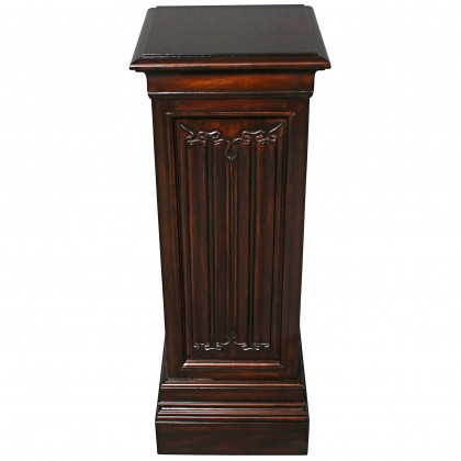 Toscano Canterbury Abbey Linen Fold Gothic Large Display Pedestal