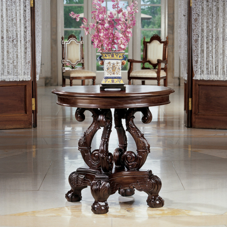 Toscano - Grande Tabella Del Corridoio Entryway Table in Cherry, Mahogany
