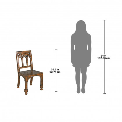 Toscano - Gothic Revival Rectory Chair in Oak, Hardwood
