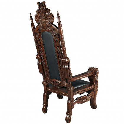 Toscano The Lord Raffles Lion Throne Chair - Leather