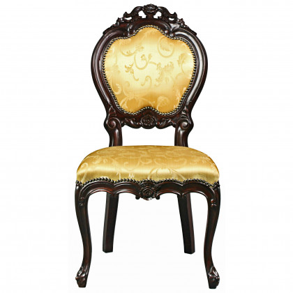 Toscano - Lady Ambrose Shield Back Accent Chair in Mahogany