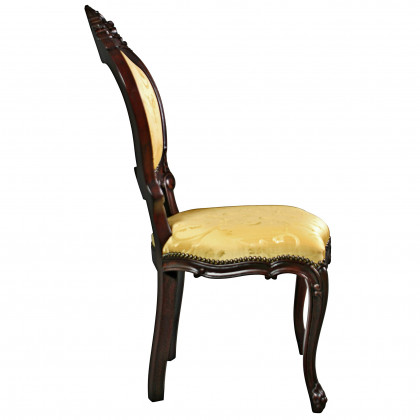 Toscano - Lady Ambrose Shield Back Accent Chair in Mahogany