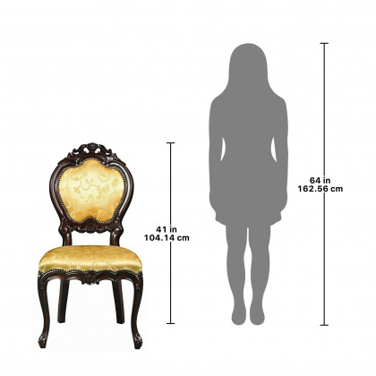 Toscano - Lady Ambrose Shield Back Accent Chair in Mahogany