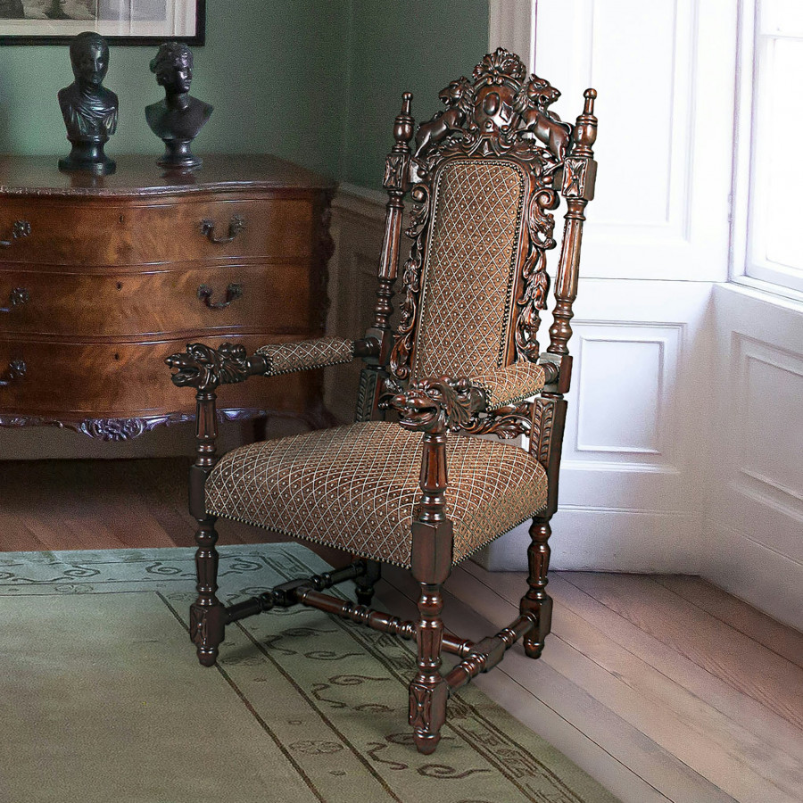 Toscano - The Grand Occasion Heraldic Armchair in Mahogany