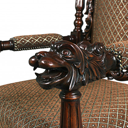 Toscano - The Grand Occasion Heraldic Armchair in Mahogany