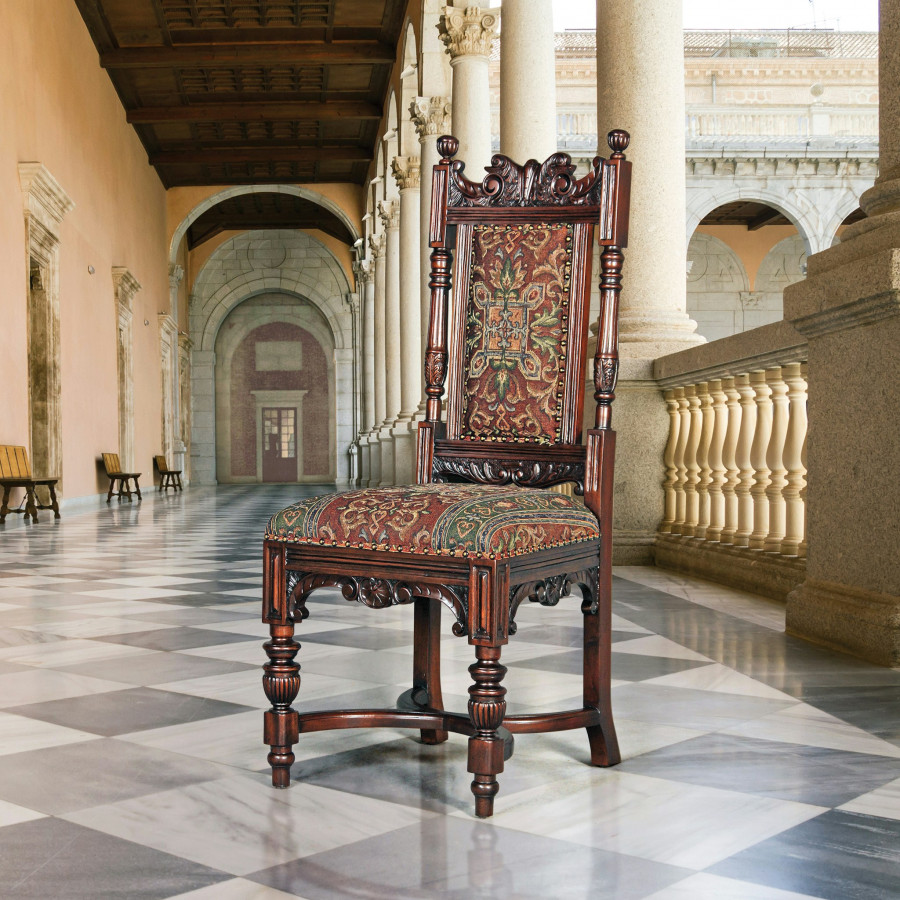 Toscano - Grand Classic Edwardian Dining Side Chair in Mahogany