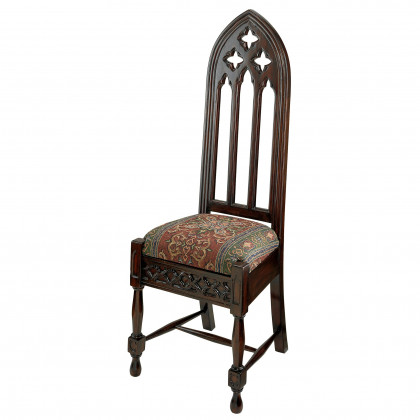 Toscano - Viollet-le-Duc Gothic Cathedral Side Chair in Mahogany