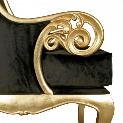 Toscano - Contemporary Palazzo Ducale Throne Chair in Ebony, Velvet