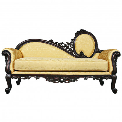 Toscano - Rossetti Victorian Salon Sofa Couch in Yellow, Fabric