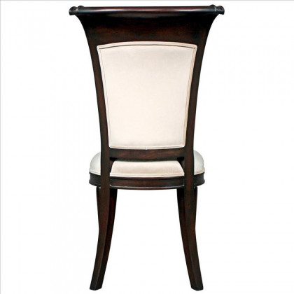 Toscano - Bacall Waterfall Curved Back Dining Chair in Walnut, Mahogany