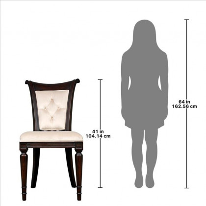 Toscano - Bacall Waterfall Curved Back Dining Chair in Walnut, Mahogany