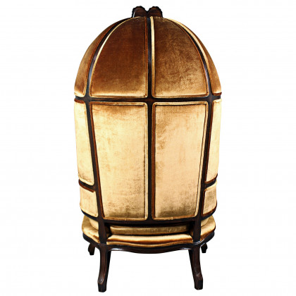 Toscano - Victorian-Style Lady Alcott Balloon Chair in Walnut, Mahogany