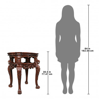 Toscano - Lord Raffles Lion Tea Table in Cherry, Mahogany
