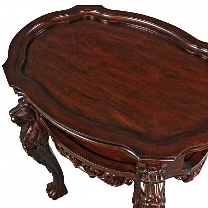 Toscano - Lord Raffles Lion Tea Table in Cherry, Mahogany