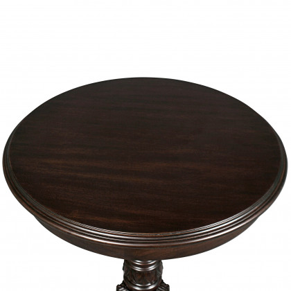 Toscano - Medival Heraldic Dragon End Table in Cherry, Mahogany