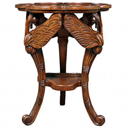 Toscano - Art Nouveau Galle Dragonfly Occasional Table in Cherry, Mahogany