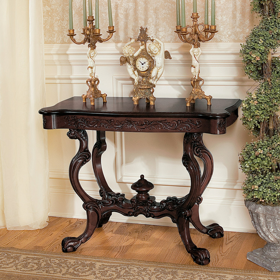 Toscano - Topsham Manor Console Table in Cherry, Mahogany